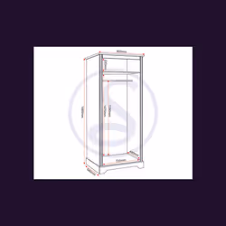 Stratford 2 Door Wardrobe White Shabby chic
