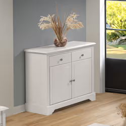 Stratford 2 Door 2 Drawer Sideboard White Shabby chic