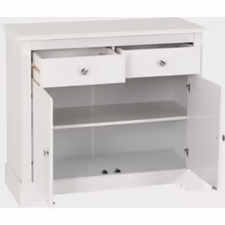 Stratford 2 Door 2 Drawer Sideboard White Shabby chic