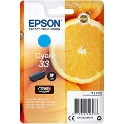 Epson 33 Cyan Oranges, Genuine, Claria Premium Ink, Amazon Dash Replenishment Ready
