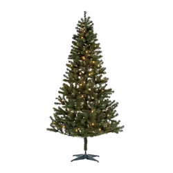 Home Nordland 7ft Pre-Lit Christmas Tree - Green