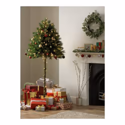 Habitat 6ft Half Parasol Christmas Tree - Green