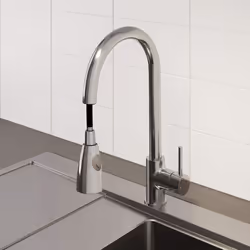 Modern Mono Kitchen Mixer Tap Pull Out Swivel Spout Chrome Single Lever Faucet