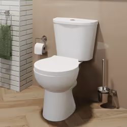 Bathroom Suite Close Coupled Toilet Basin Pedestal Single Ended Bath White 1700