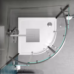 800 x 800mm Quadrant Shower Enclosure Frameless Walk In Sliding Door 8mm Glass