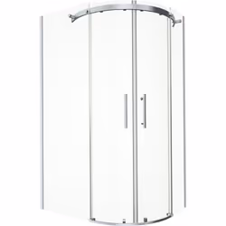 1200 x 900mm LH Offset Quadrant Shower Enclosure Frameless 8mm Safety Glass