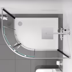 1200 x 800mm Left Hand Offset Quadrant Shower Enclosure Framed 8mm Safety Glass