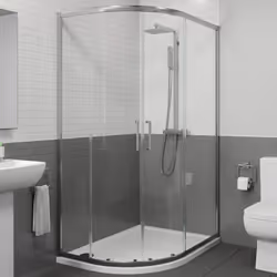 1200 x 900mm Left Hand Offset Quadrant Shower Enclosure Framed 8mm Safety Glass