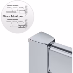 760mm Framed Hinged Bathroom Shower Door Enclosure Walk-In 8mm Safety Glass