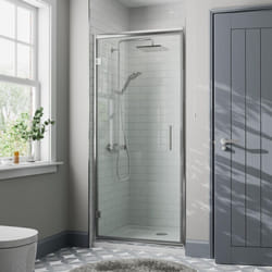 800mm Framed Hinged Bathroom Shower Door Enclosure Walk-In 8mm Safety Glass