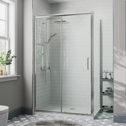 1000 x 800mm Sliding Shower Door & Side Panel Enclosure Cubicle Framed 8mm Glass