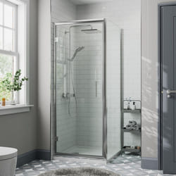 800 x 800mm Framed Hinged Shower Enclosure Door Side Panel Walk-In 8mm Glass