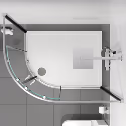 1200 x 800mm LH Offset Quadrant Shower Enclosure Framed 8mm Glass Tray Waste
