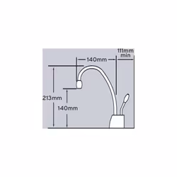 InSinkErator HC1100 Kitchen Tap Boiling Hot & Filtered Cold Water + Neo Tank