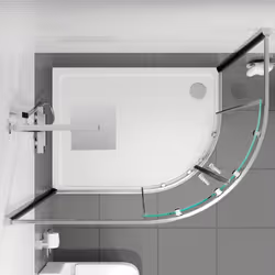 1000 x 800mm Right Hand Offset Quadrant Shower Enclosure Framed 8mm Safety Glass