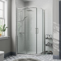 1200 x 800mm Right Hand Offset Quadrant Shower Enclosure Framed 8mm Safety Glass