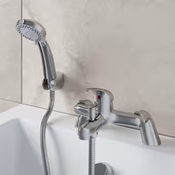 Bathroom Basin Mono Mixer Tap Bath Shower Mixer Tap Waste Chrome Single Lever