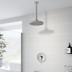 Concealed Stick Shower Ceiling Mounted Fixed Head Round Chrome Pivot