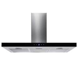 electriQ 90cm Slimline Touch Control Cooker Hood - Stainless Steel