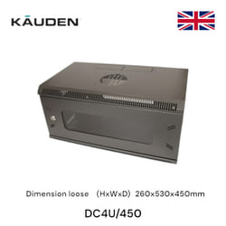 KAUDEN WALL MOUNT DATA CABINET RACK 4U NETWORK CCTV DVR USE