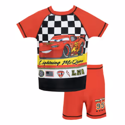Disney Cars Boys' Lightning McQueen Two Piece Swim Set 4 Multicoloured
