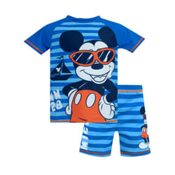 Disney Mickey Mouse Boys Mickey Mouse Two Piece Swim Set 4  Blue
