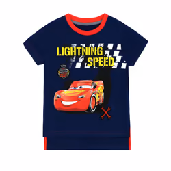Disney Cars Boys' Cars Lightning McQueen T-Shirt Size 4 Blue
