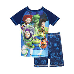 Disney Boys' Toy Story Two Piece Swim Set Size 7 Blue
