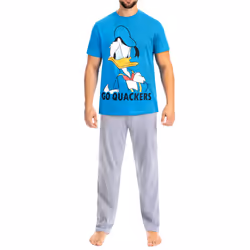 Disney Mens' Donald Duck Pajamas Size Small Blue