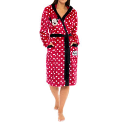Disney Women's Robe | Minnie Mouse Bathrobe | Fluffy Robe for Women Si