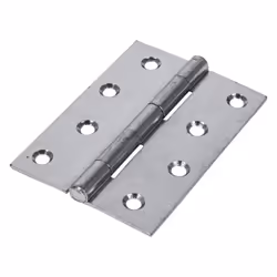 Timco Steel 1838 Pattern Fixed Pin Butt Hinge - 100 x 70 x 1.7mm (Bright Zinc) (2 Pack)