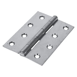 Timco Steel 1838 Pattern Fixed Pin Butt Hinge - 100 x 70 x 1.7mm (Bright Zinc) (2 Pack)
