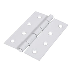 Timco Steel 1838 Pattern Fixed Pin Butt Hinge - 100 x 70 x 1.7mm (White) (2 Pack)
