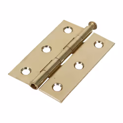 Timco Steel 1840 Pattern Loose Pin Butt Hinge - 75 x 50 x 1.5mm (Electro Brass) (2 Pack)