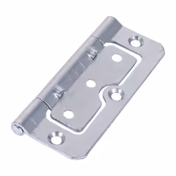 Timco Steel 104 Pattern Radius Corner Fixed Pin Hurlinge Hinge - 101 x 66 x 2mm (Bright Zinc) (2 Pack)