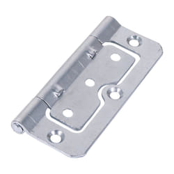 Timco Steel 104 Pattern Radius Corner Fixed Pin Hurlinge Hinge - 101 x 66 x 2mm (Bright Zinc) (2 Pack)