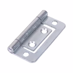 Timco Steel 105 Pattern Radius Corner Flush Hinge - 50 x 38.5 x 1.2mm (Bright Zinc) (2 Pack)