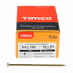 TIMCO Solo Countersunk Gold Woodscrews - 5.0 x 120