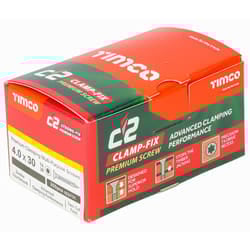Timco C2 Clamp-Fix Multi-Purpose Premium Countersunk Gold Woodscrews 4.0 x 30mm (200 Box)