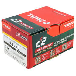 Timco C2 Clamp-Fix Multi-Purpose Premium Countersunk Gold Woodscrews - 4 x 40mm (200 Box)