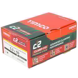 Timco C2 Clamp-Fix Multi-Purpose Premium Countersunk Gold Woodscrews 5.0 x 50mm (200 Box)