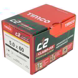 Timco C2 Clamp-Fix Multi-Purpose Premium Countersunk Gold Woodscrews 5.0 x 60mm (200 Box)