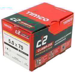 Timco C2 Clamp-Fix Multi-Purpose Premium Countersunk Gold Woodscrews - 5 x 70mm (200 Box)