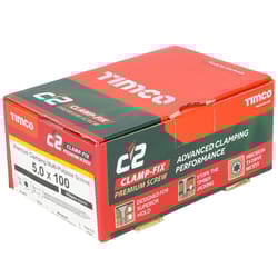 Timco C2 Clamp-Fix Multi-Purpose Premium Countersunk Gold Woodscrews - 5 x 100mm (100 Box)