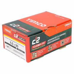 Timco C2 Clamp-Fix Multi-Purpose Premium Countersunk Gold Woodscrews - 6 x 90mm (100 Box)