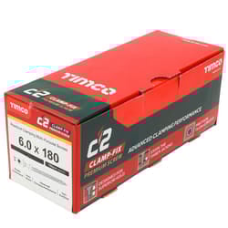 Timco C2 Clamp-Fix Multi-Purpose Premium Countersunk Gold Woodscrews 6.0 x 180mm (100 Box)