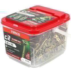 Timco C2 Clamp-Fix Multi-Purpose Premium Countersunk Gold Woodscrews 5.0 x 50mm (600 Tub)