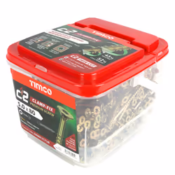Timco C2 Clamp-Fix Multi-Purpose Premium Countersunk Gold Woodscrews - 5 x 80mm (350 Tub)