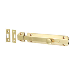 Timco Architectural Flat Section Bolt Polished Brass - 150 x 35mm (1 Pack Bag)