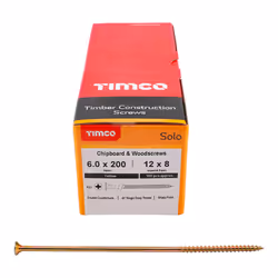 TIMCO Solo Countersunk Gold Woodscrews - 6.0 x 200